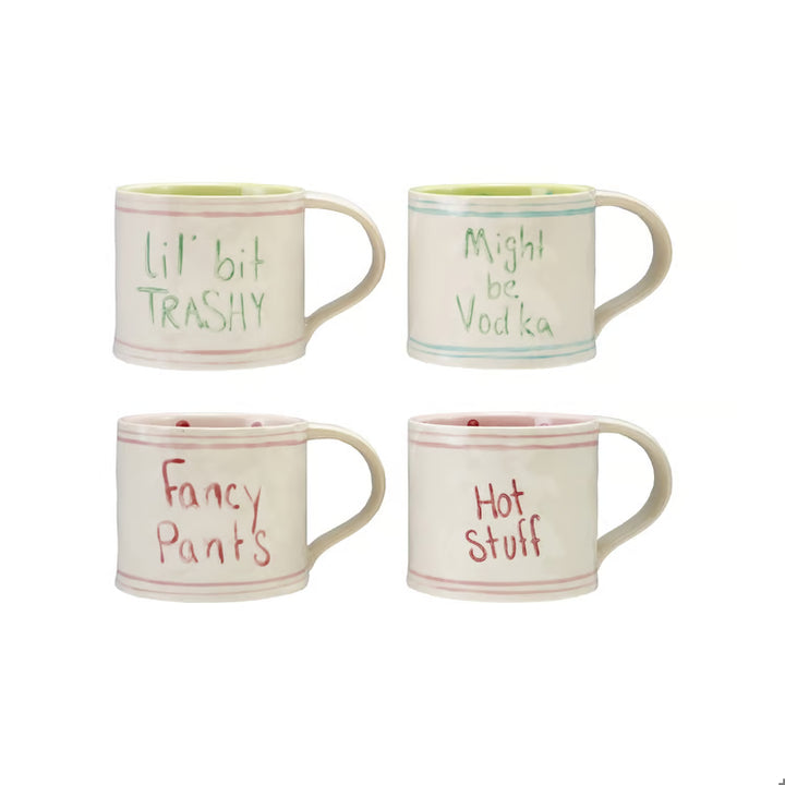 Hazel Mazel Hand-Painted Stoneware Mug