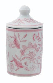 Hazel Mazel Pink Hand-Stamped Stoneware Spice Jar