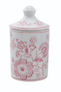 Hazel Mazel Pink Hand-Stamped Stoneware Spice Jar