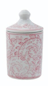 Hazel Mazel Pink Hand-Stamped Stoneware Spice Jar