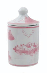 Hazel Mazel Pink Hand-Stamped Stoneware Spice Jar