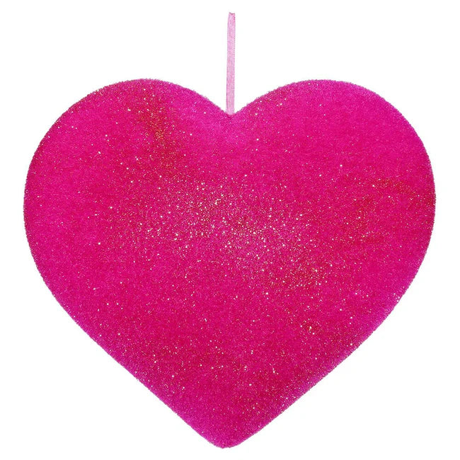 Hanging Flocked Heart