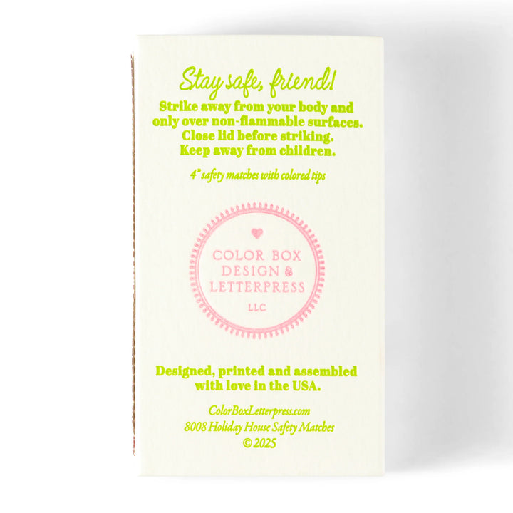 Color Box Design Holiday House Matches