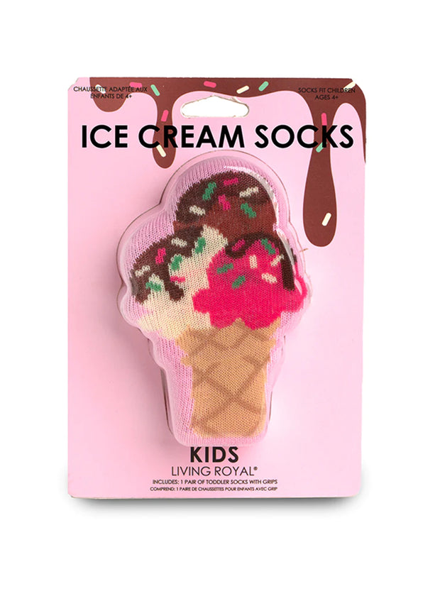 Kid's Ice Cream Socks in 3D Package