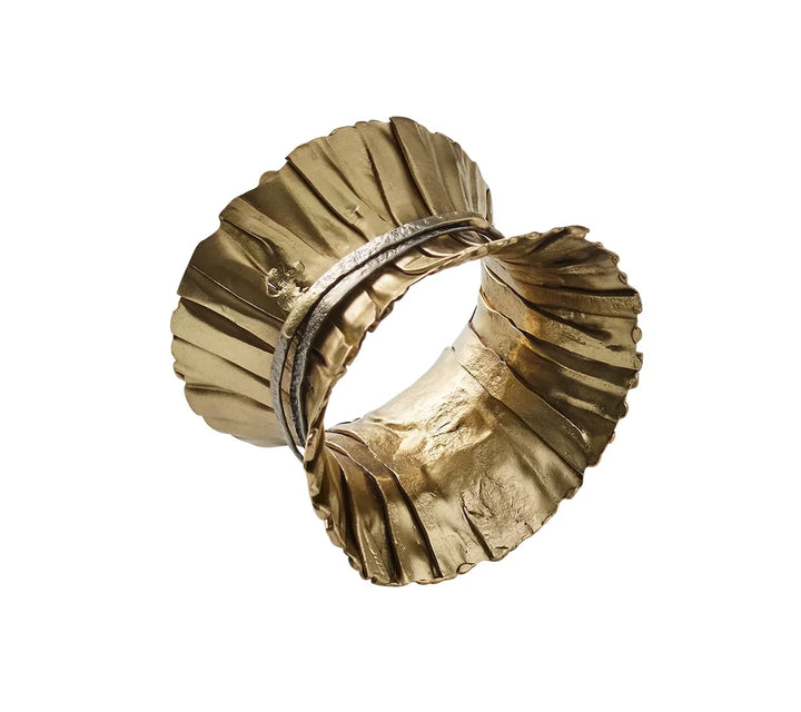 Kim Seybert Clinched Napkin Ring in Gold & Silver