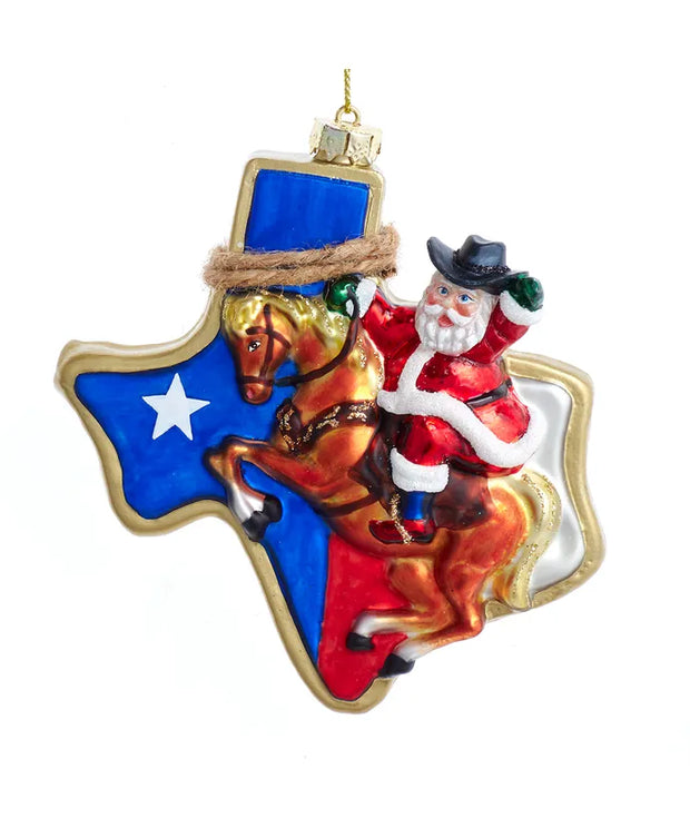 Texas Santa Ornament