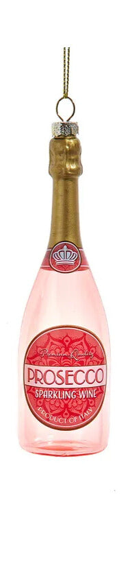 Kurt Adler Glass Champagne or Prosecco Bottle Ornament