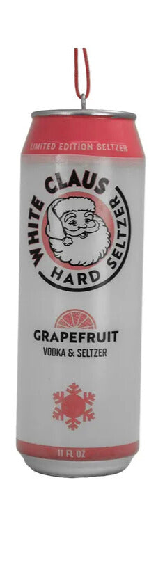 Kurt Adler White Claus Hard Seltzer Ornaments