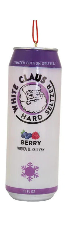 Kurt Adler White Claus Hard Seltzer Ornaments
