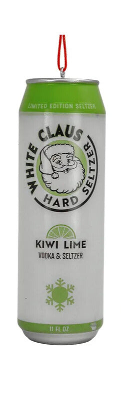 Kurt Adler White Claus Hard Seltzer Ornaments