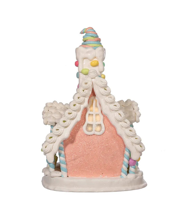 Kurt Adler Light Up Pastel Gingerbread House