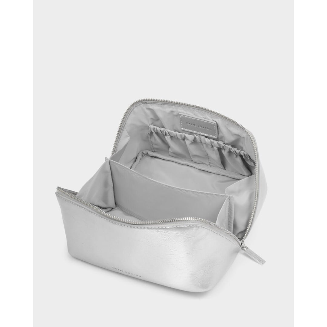 Katie Loxton Fold Out Toiletry Bag Silver