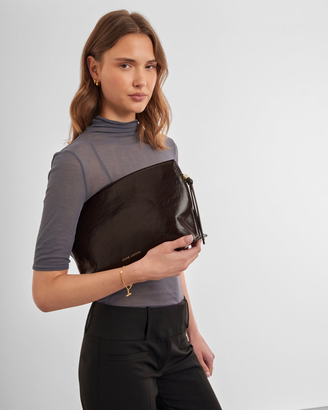 Katie Loxton Freya Patent Crackle Clutch