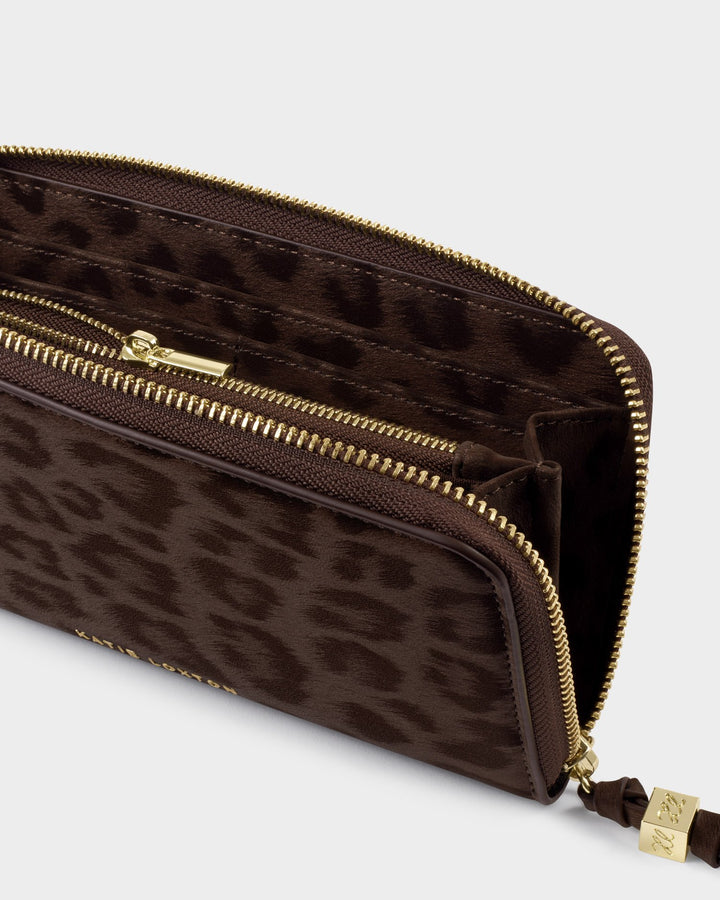 Katie Loxton Chocolate Leopard Large Wallet
