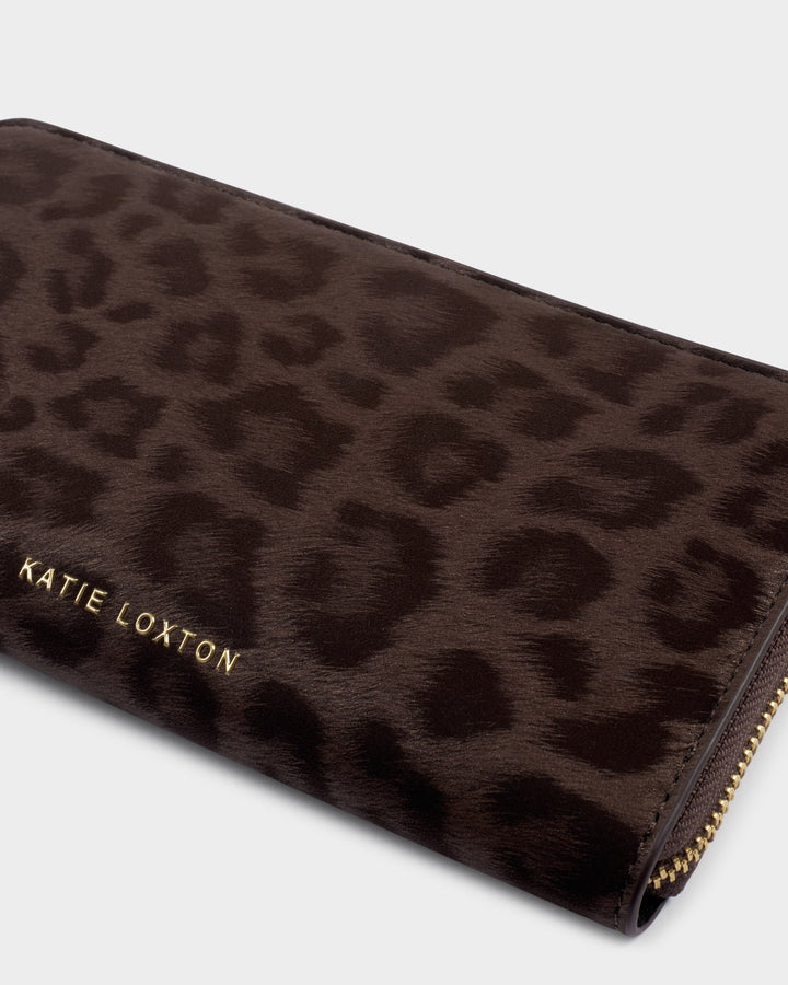 Katie Loxton Chocolate Leopard Large Wallet