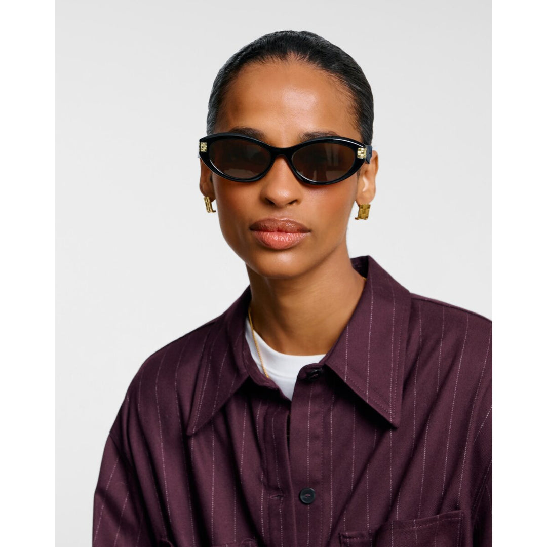 Katie Loxton- Bordeaux Slim Oval Sunglasses Black