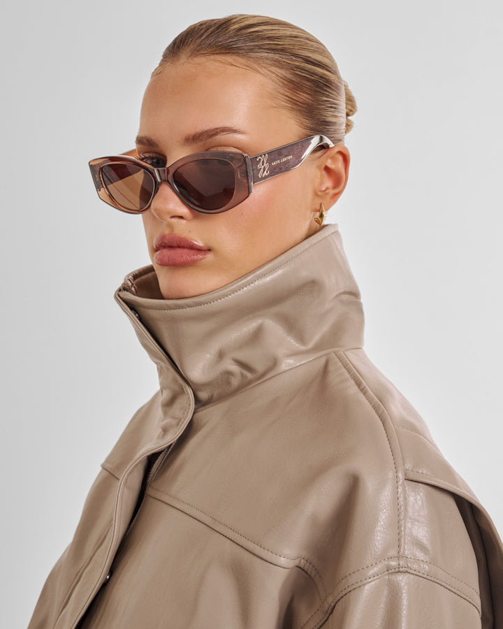 Katie Loxton Chocolate Rimini Cat-Eye Sunglasses