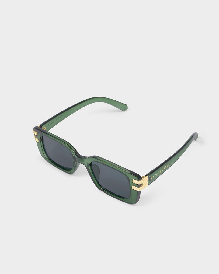 Katie Loxton Green Malibu Rectangle Sunglasses