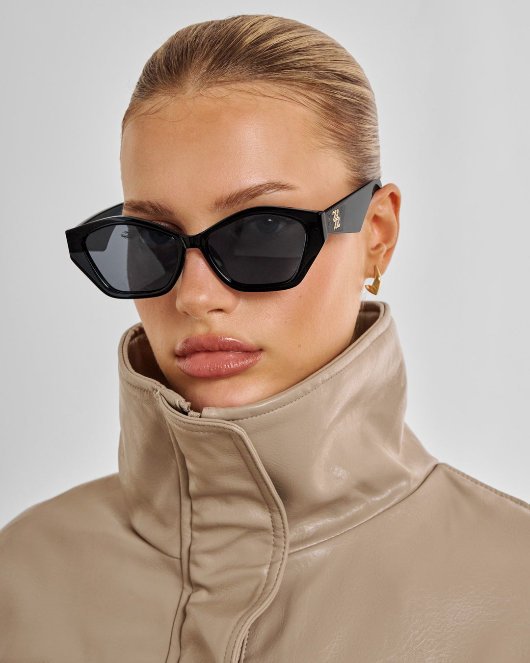 Katie Loxton Black Lindos Hexagon Sunglasses