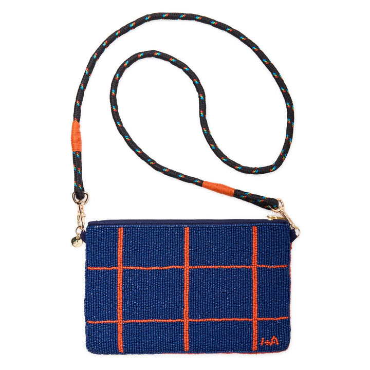 Leila Horse Seed Bead Clutch With Strap