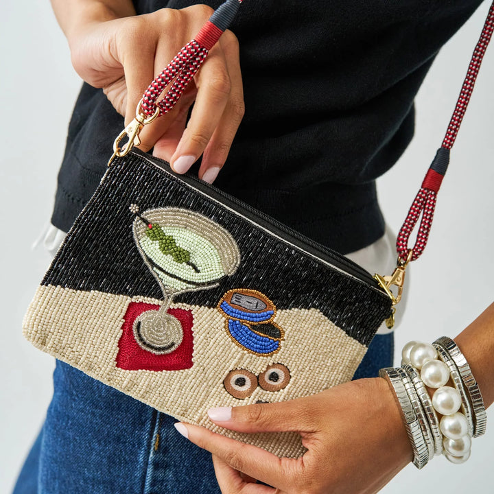 Leila Martini + Caviar Seed Bead Clutch