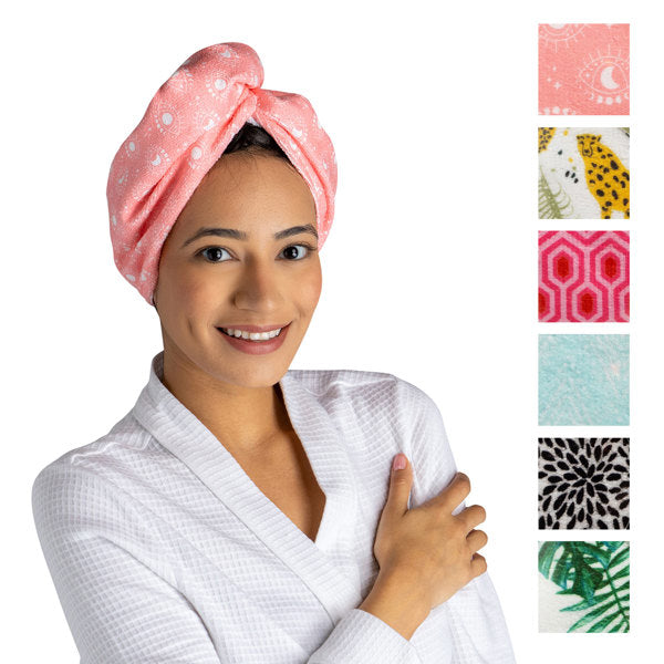 Plot Twist Microfiber Turbo Towel Assorted Prints