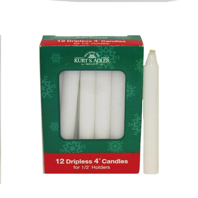 Kurt Adler Dripless Candles 12-Piece Box Set