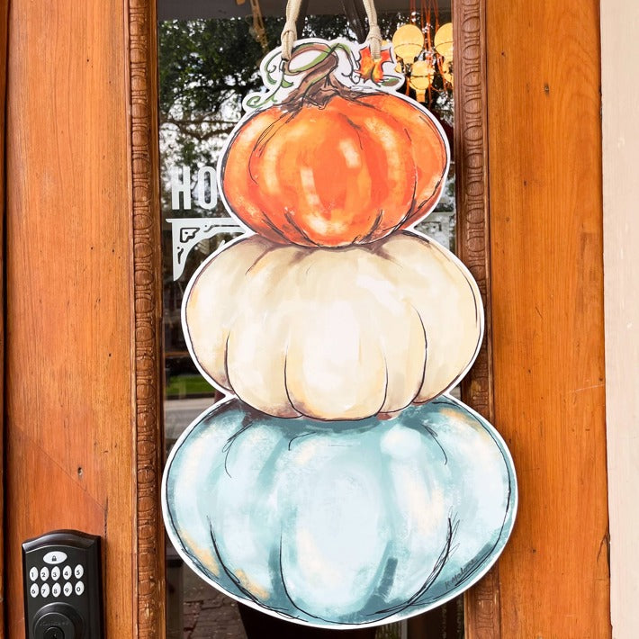 Home Malone Pumpkin Stack Door Hanger