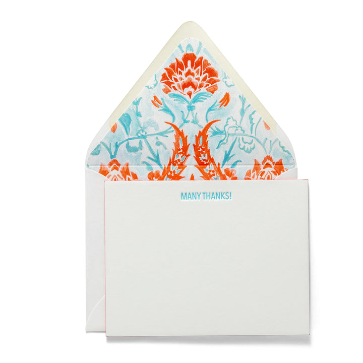 Color Box Design Many Thanks Notecards