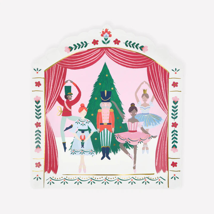 Meri Meri Nutcracker Ballet Stage Plates
