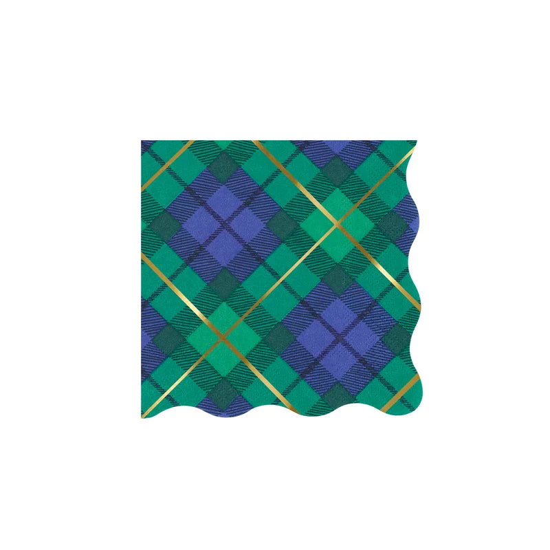 Meri Meri Mix Plaid Paper Cocktail Napkins