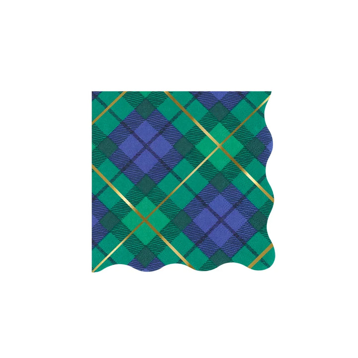 Meri Meri Mix Plaid Paper Cocktail Napkins