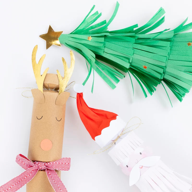 Meri Meri Santa, Reindeer, and Tree Crackers
