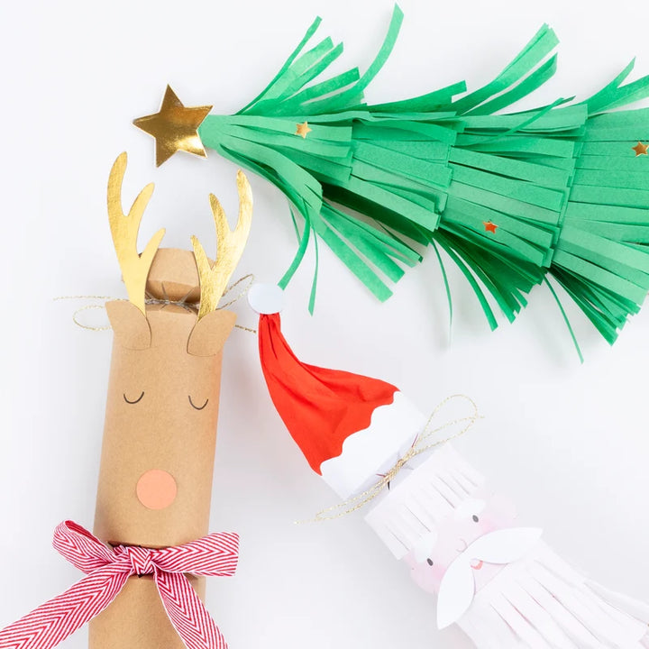 Meri Meri Santa, Reindeer, and Tree Crackers