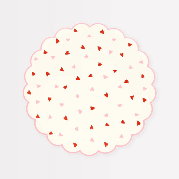 Meri Meri Heart Pattern Side Paper Plates