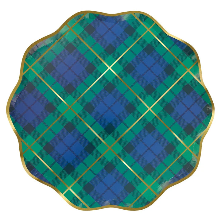 Meri Meri Plaid Mix Paper Dinner Plates