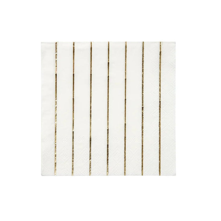 Meri Meri Gold Stripe Paper Cocktail Napkins