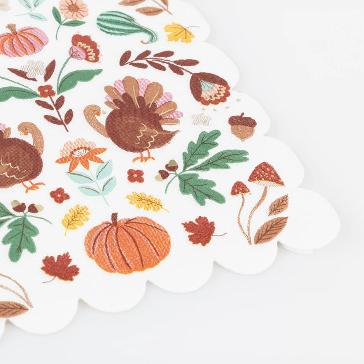 Meri Meri Folk Fall Paper Cocktail Napkins