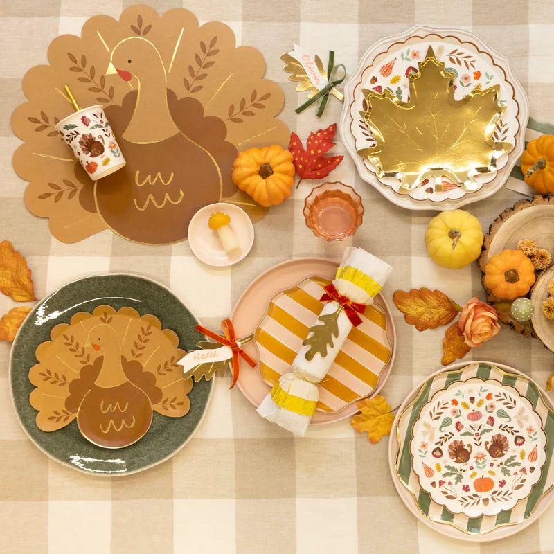 Meri Meri Folk Turkey Paper Plates