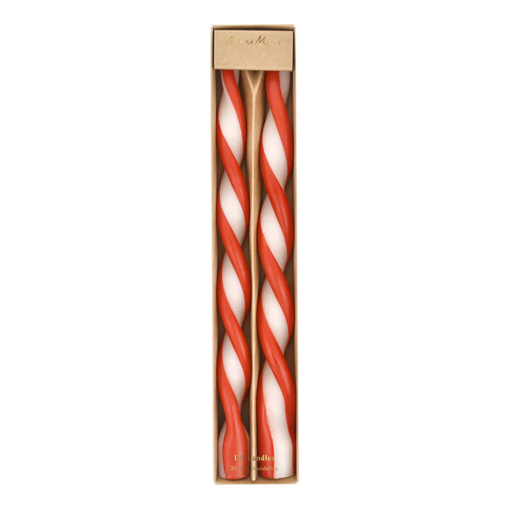 Meri Meri Red Stripe Twist Candles