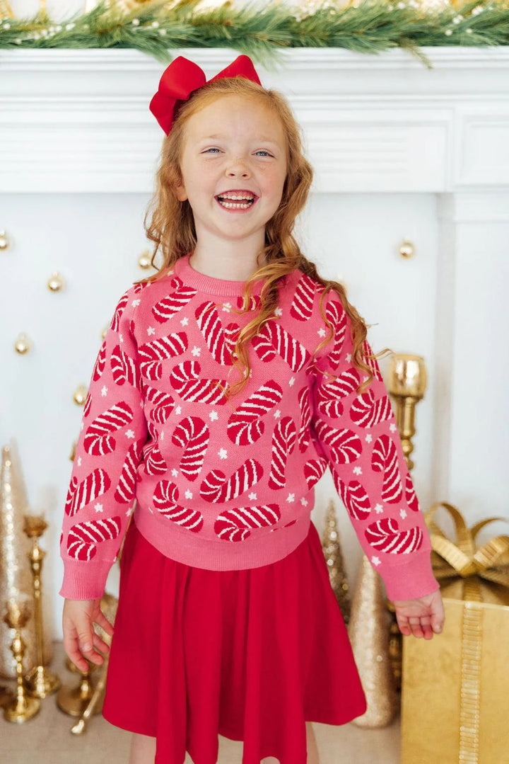 Mila & Rose Kid's Candy Canes Sweater