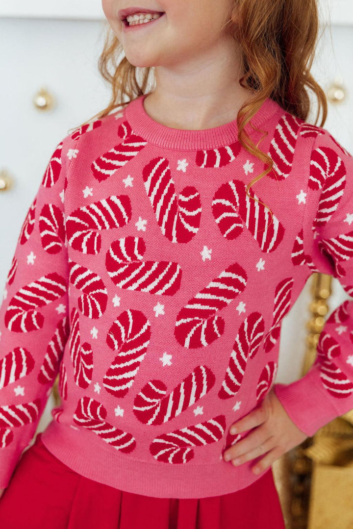 Mila & Rose Kid's Candy Canes Sweater