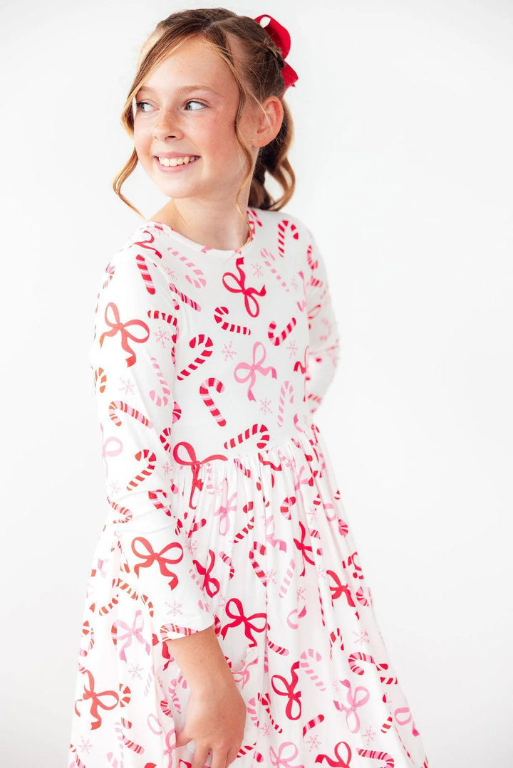 Mila & Rose Candy Cane Pocket Twirl Dress