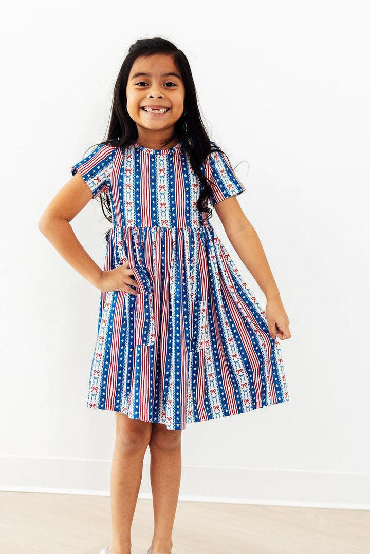 Mila & Rose Kid's All-American Girl Pocket Twirl Dress