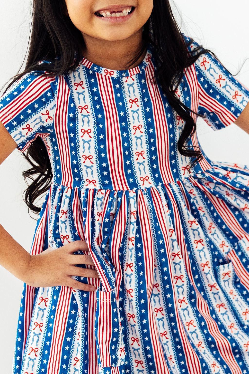 Mila & Rose Kid's All-American Girl Pocket Twirl Dress
