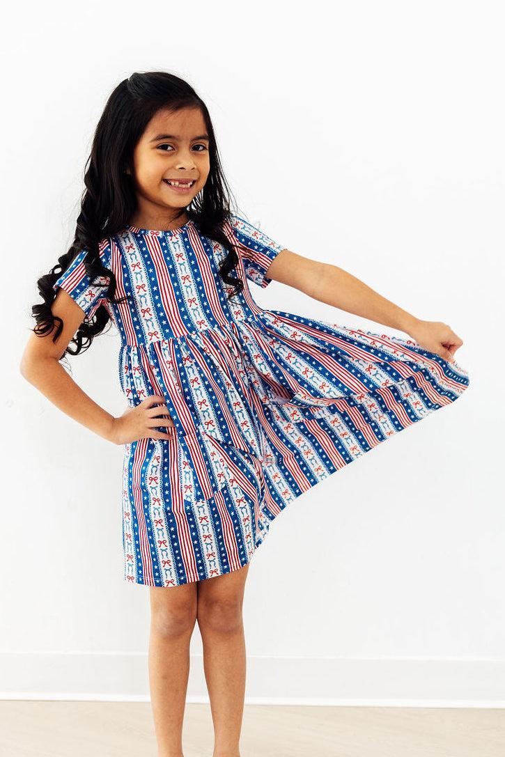 Mila & Rose Kid's All-American Girl Pocket Twirl Dress