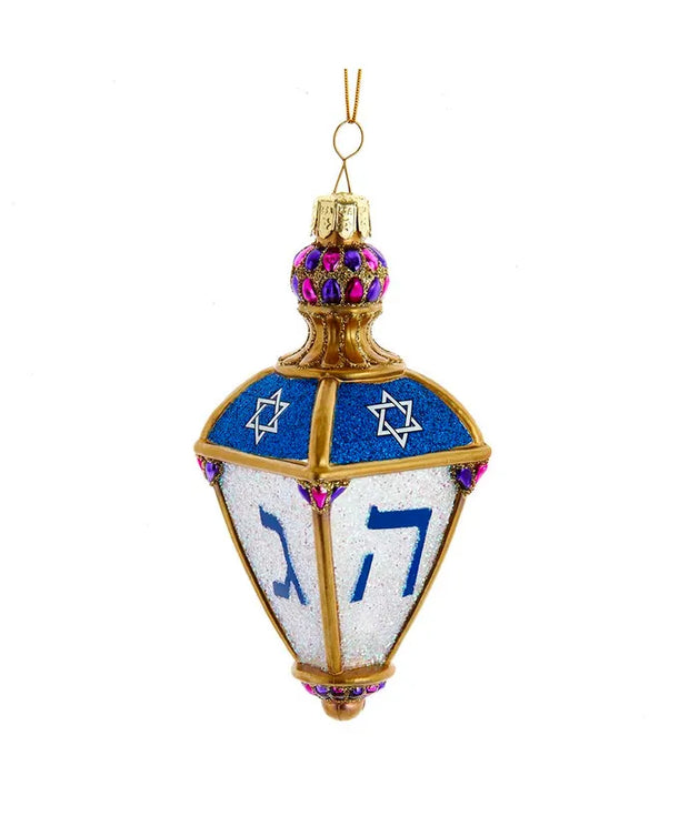 Noble Gems™ Glass Hanukkah Dreidel Ornament