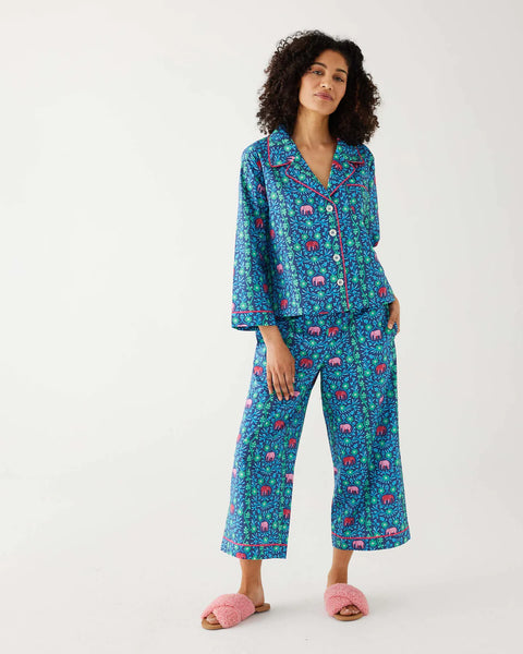 Mersea - Over The Cotton Moon Pajama Set - Elephant Garden
