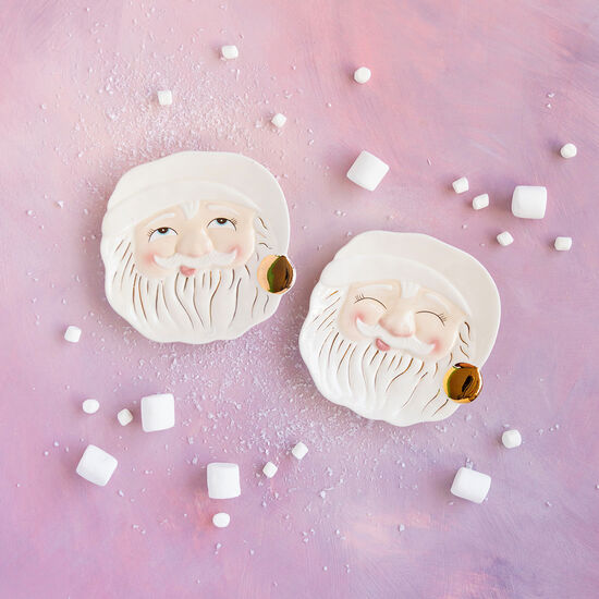 Glitterville Papa Noel Cookie Plate