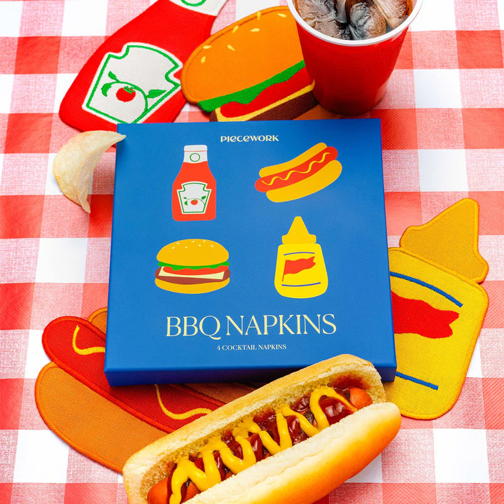Piecework Puzzles BBQ Cocktail Napkins